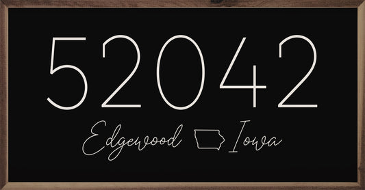 Light Script Personalized Zip City State