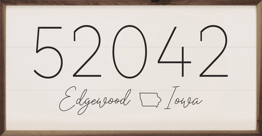Light Script Personalized Zip City State