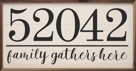 Family Gathers Here Personalized Zip