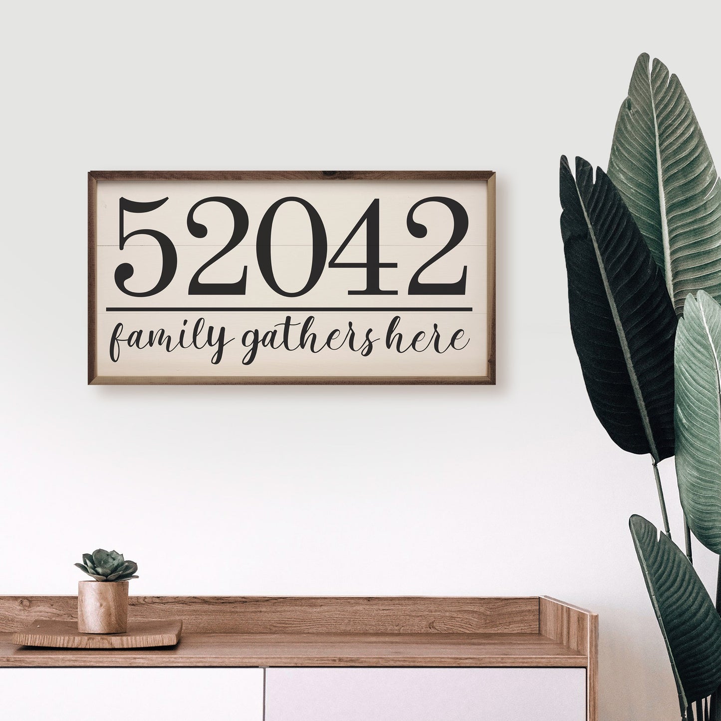 Family Gathers Here Personalized Zip