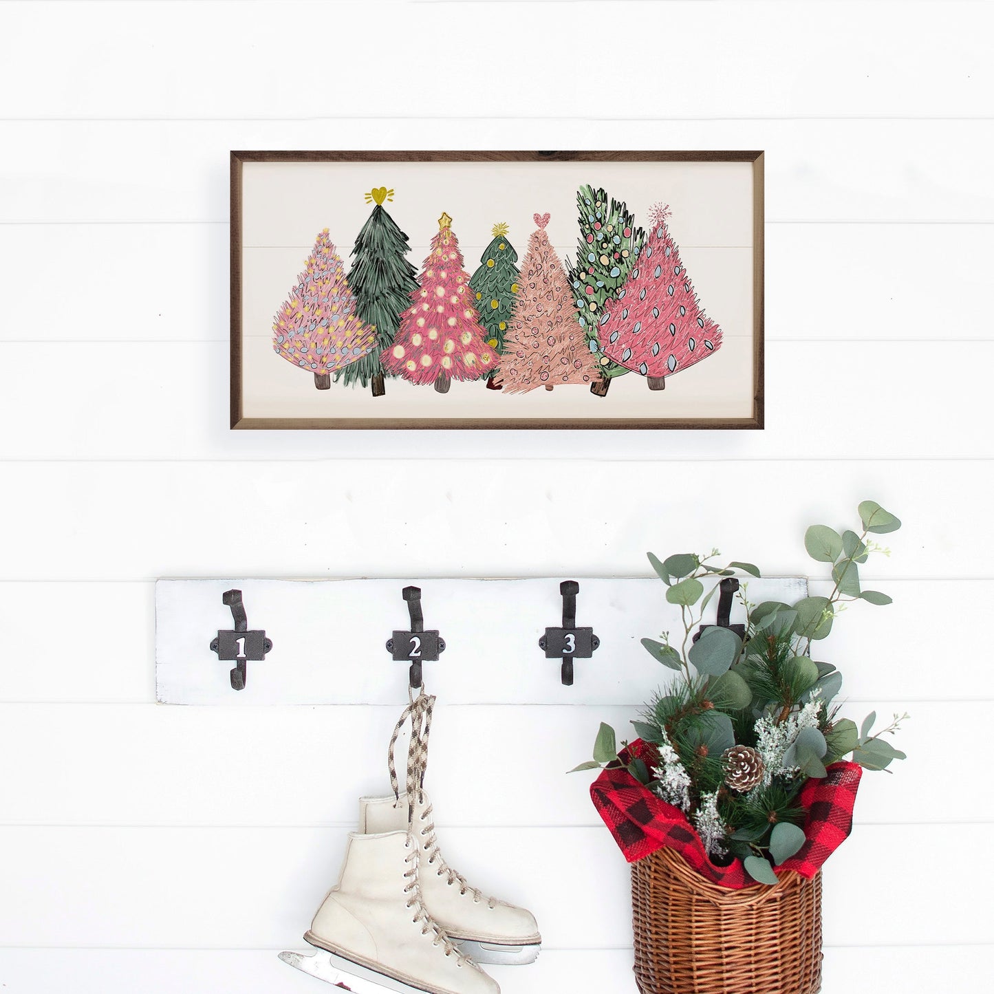 Pink And Green Christmas Trees