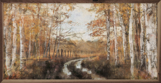 Rusted Hearth Birch Trees 2 By Nina Blue