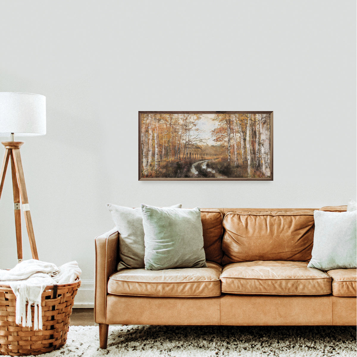 Rusted Hearth Birch Trees 2 By Nina Blue