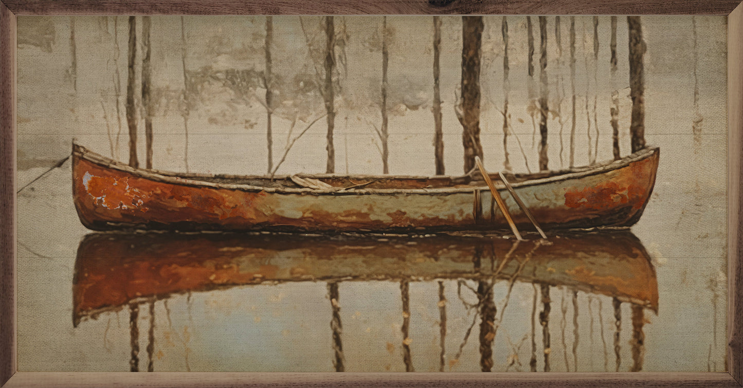 Rusty Canoe On The Water