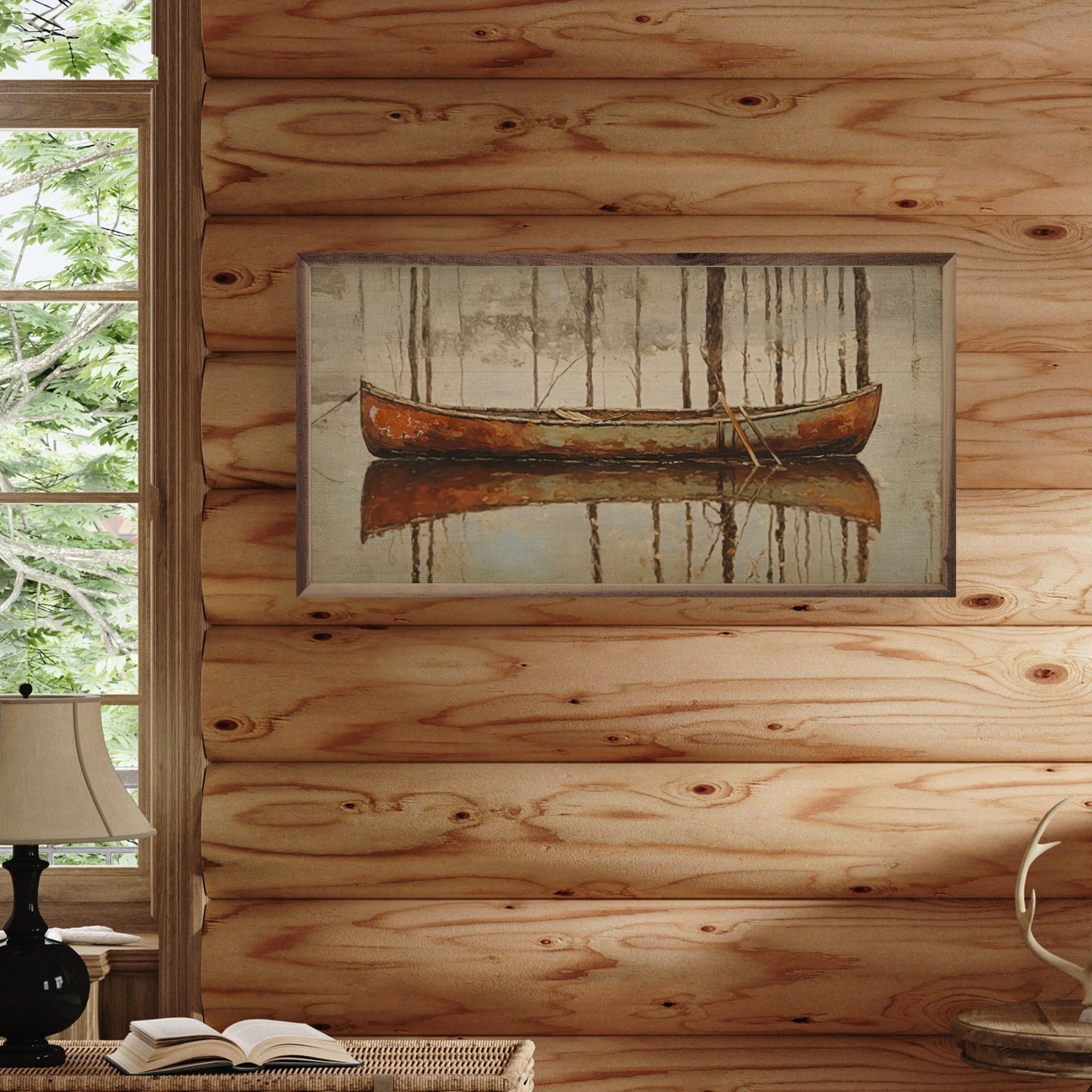 Rusty Canoe On The Water