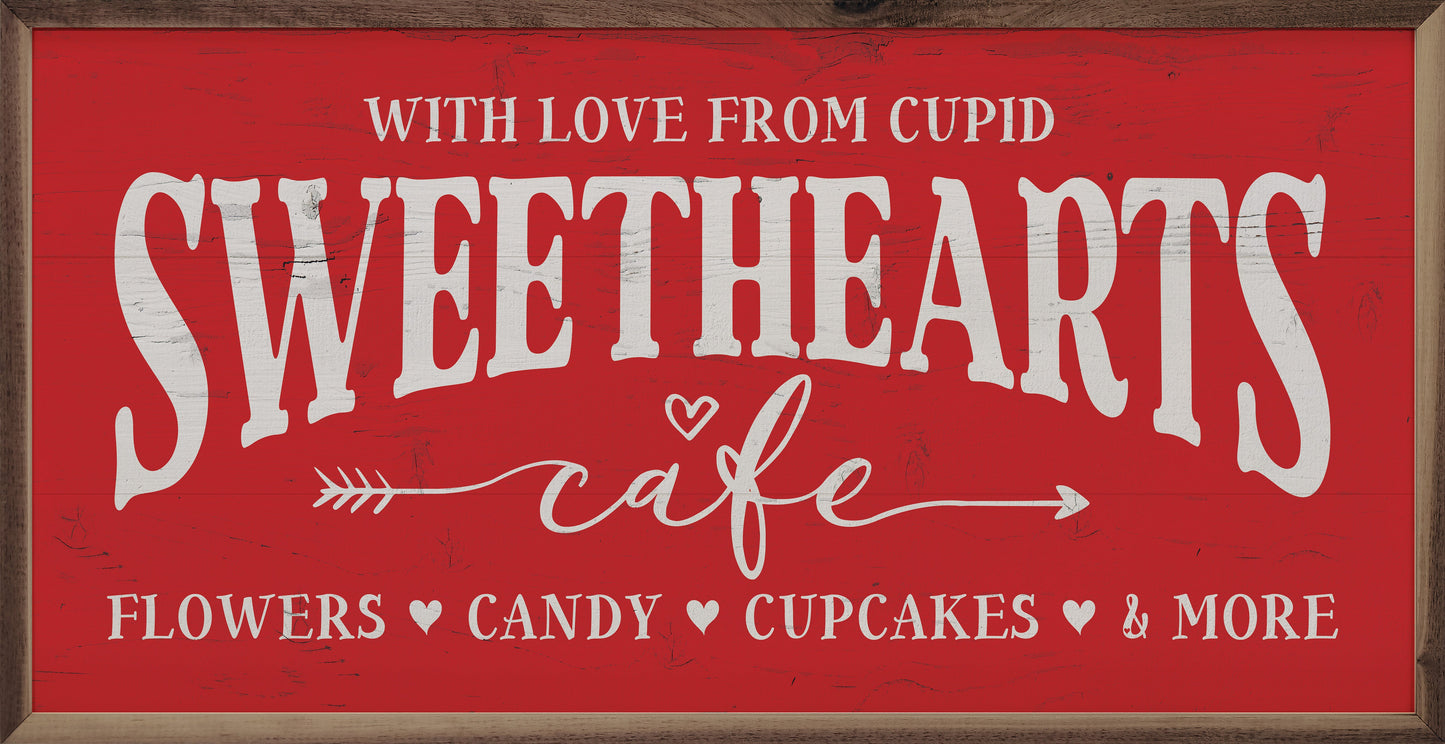 Sweethearts Cafe With Love From Cupid Red