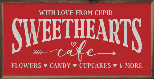 Sweethearts Cafe With Love From Cupid Red