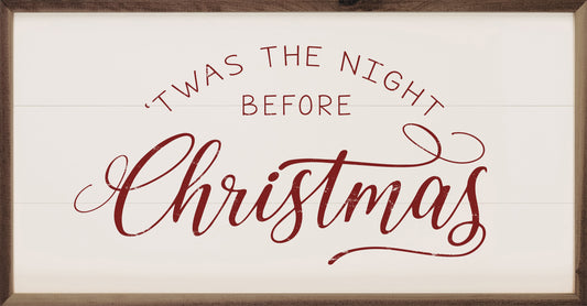 Twas The Night Before Christmas Red On White
