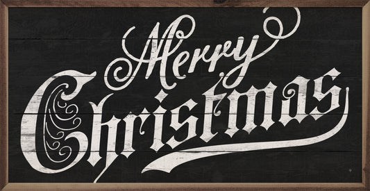 Vintage Merry Christmas Black