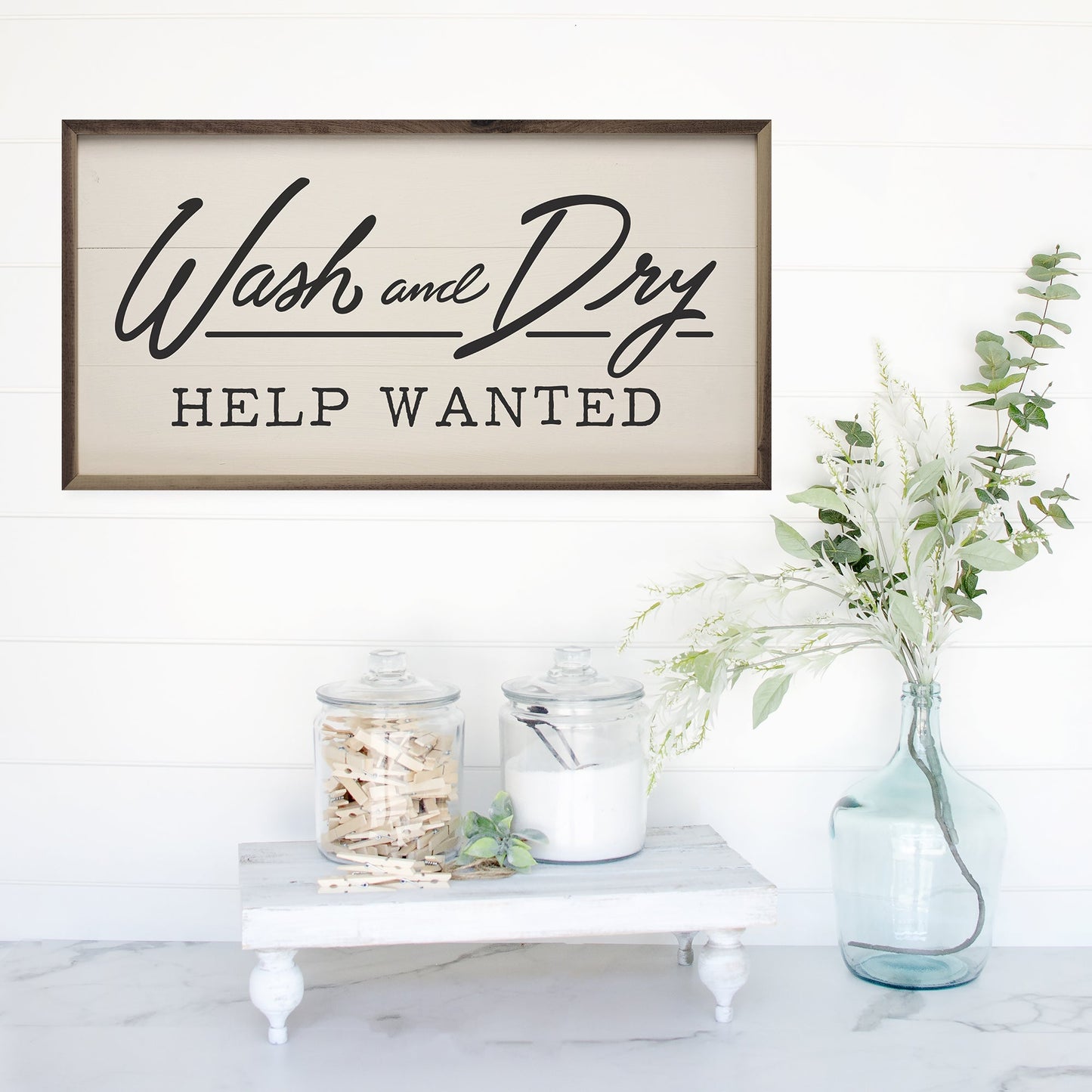 Wash And Dry Help Wanted White