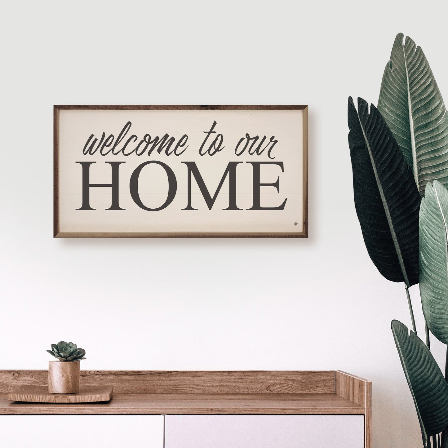 Welcome To Our Home White