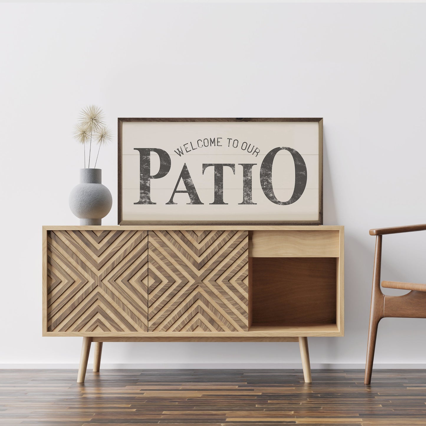 Welcome To Our Patio White