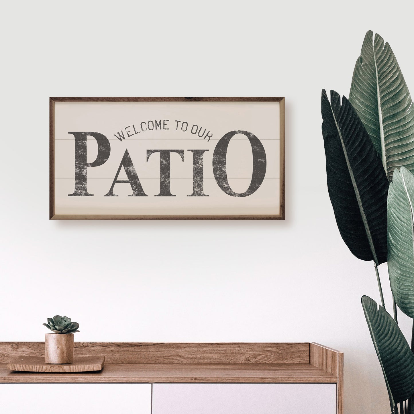 Welcome To Our Patio White