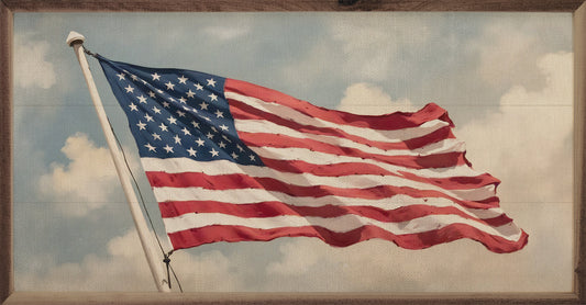 Flag Waving In Sky