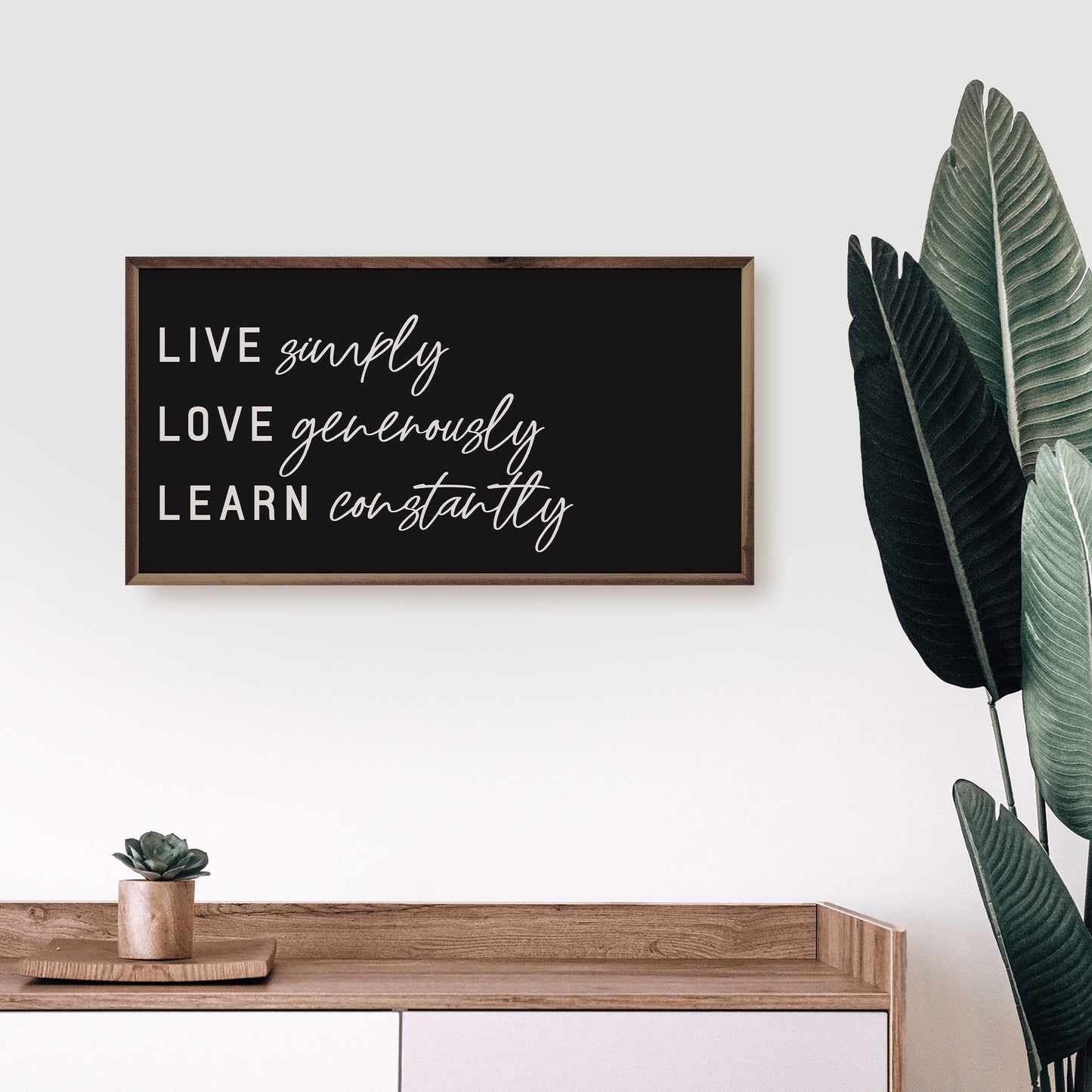 Live Love Learn Black