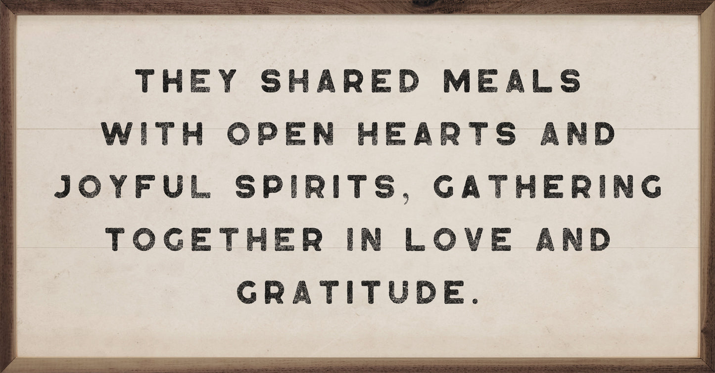 They Shared Meals