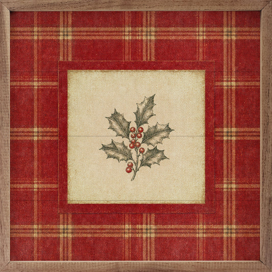 Cranberry Plaid Holly