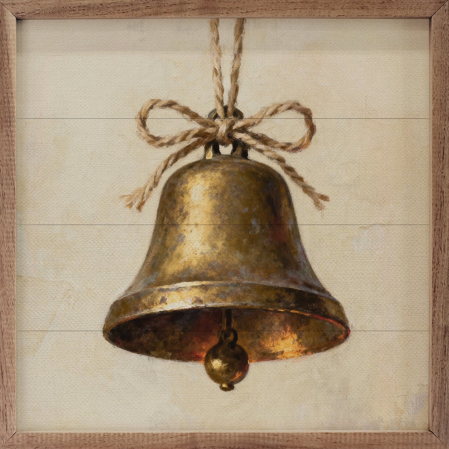 Hanging Gold Bell With Twine