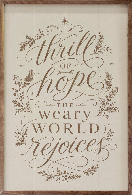 A Thrill Of Hope Typography