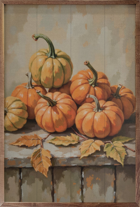 Small Pumpkin With Beech Branch