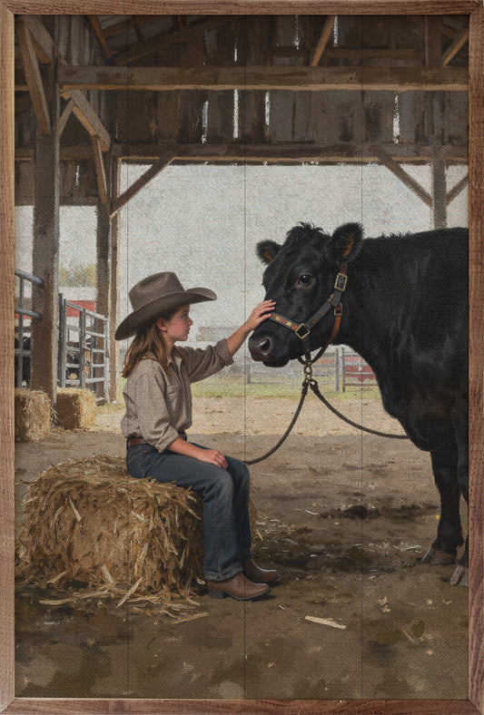 A Girl And Her Angus