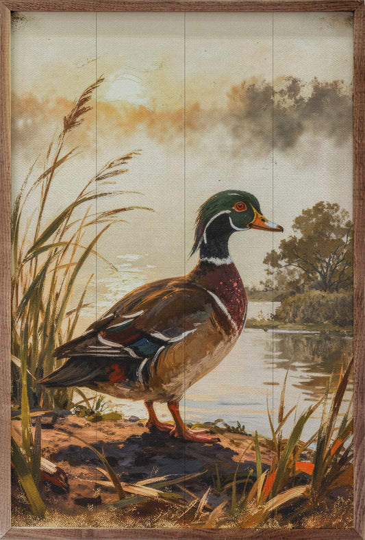 Wood Duck By Water