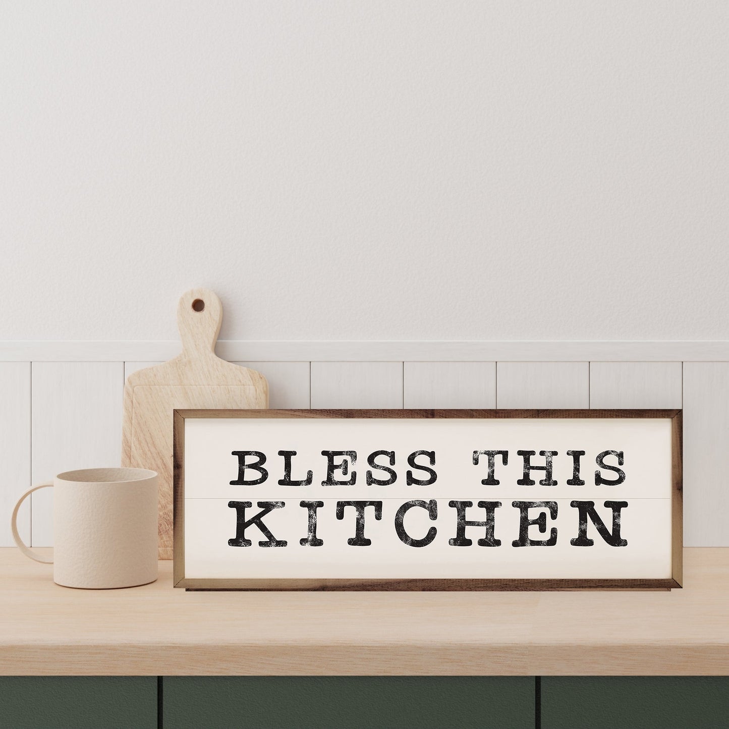 Bless This Kitchen Bold White
