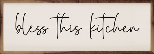 Bless This Kitchen Script White