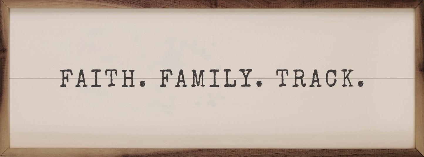 Faith Family Track White