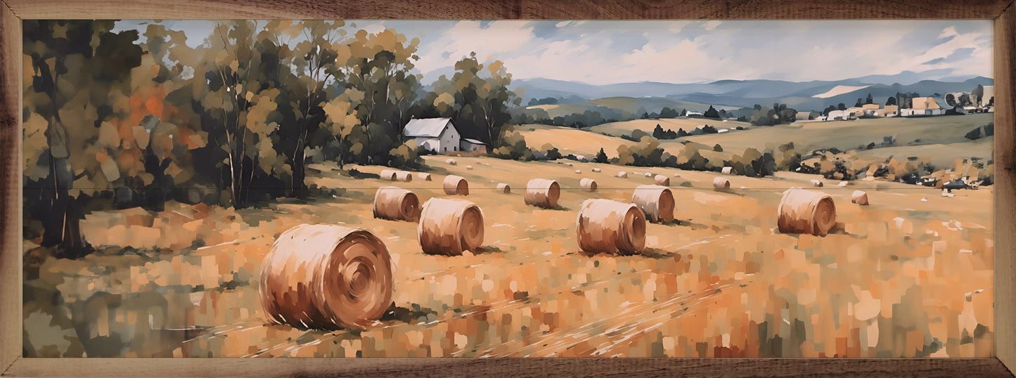 Field Of Round Bales