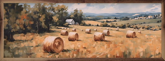 Field Of Round Bales