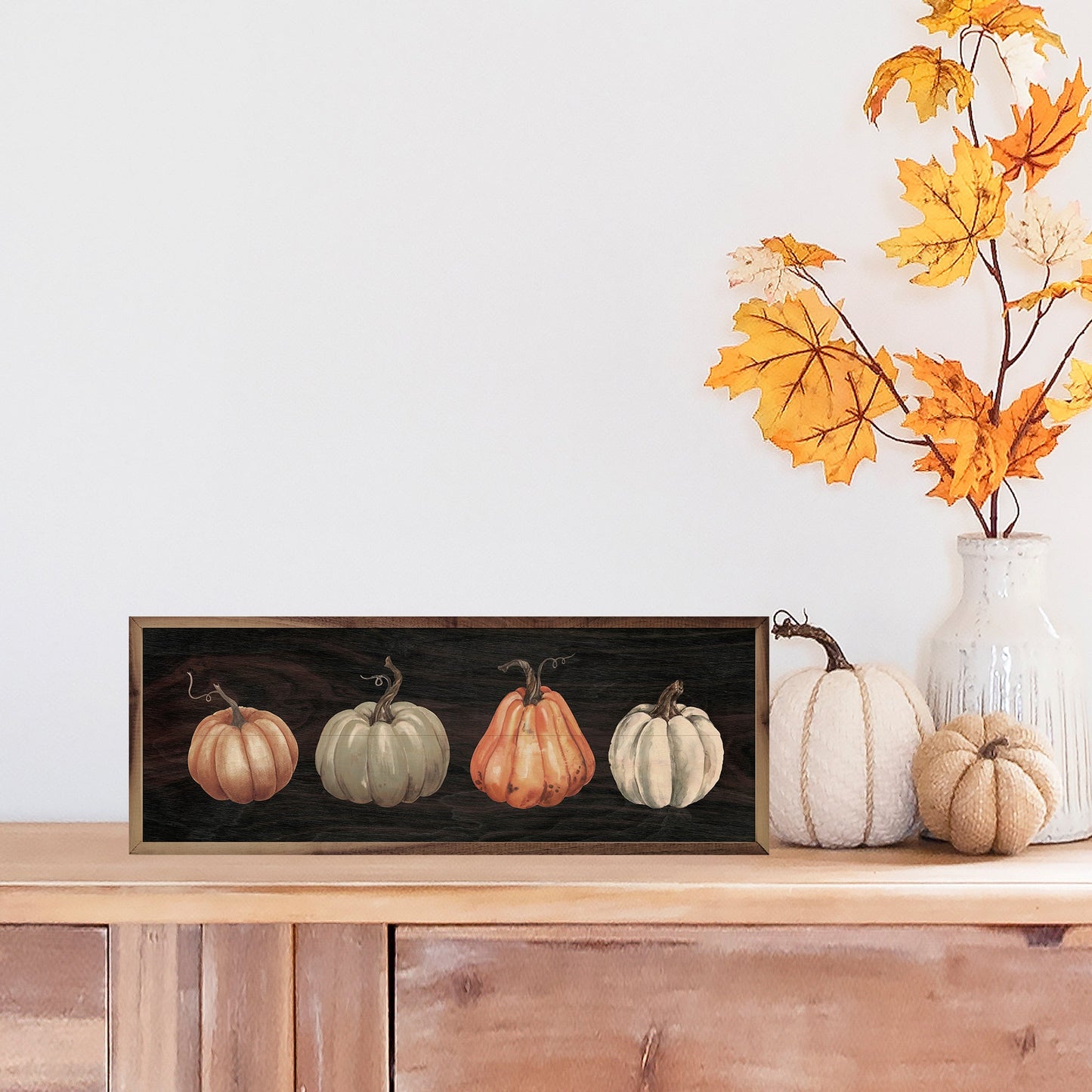 Four Pumpkins Black