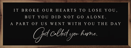 God Called You Home Black