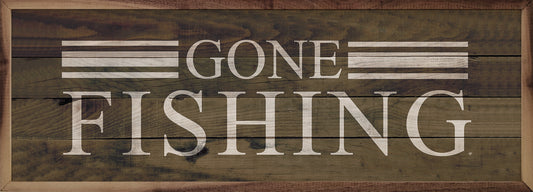 Gone Fishing Stripe Brown