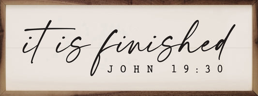 It Is Finished John 19 30 White