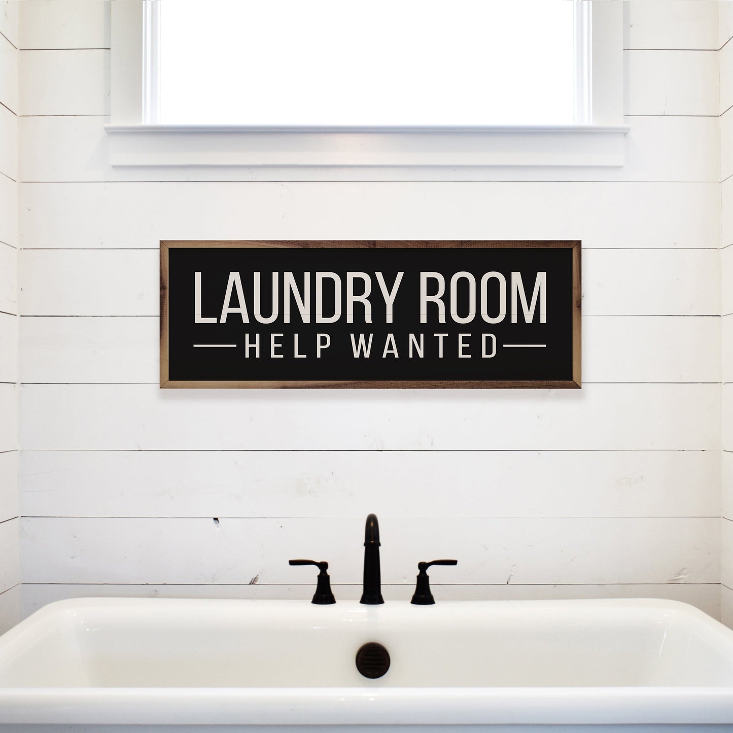 Laundry Room Help Wanted Black
