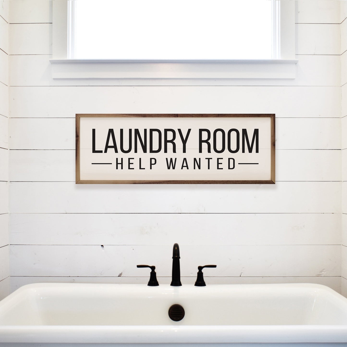 Laundry Room Help Wanted White
