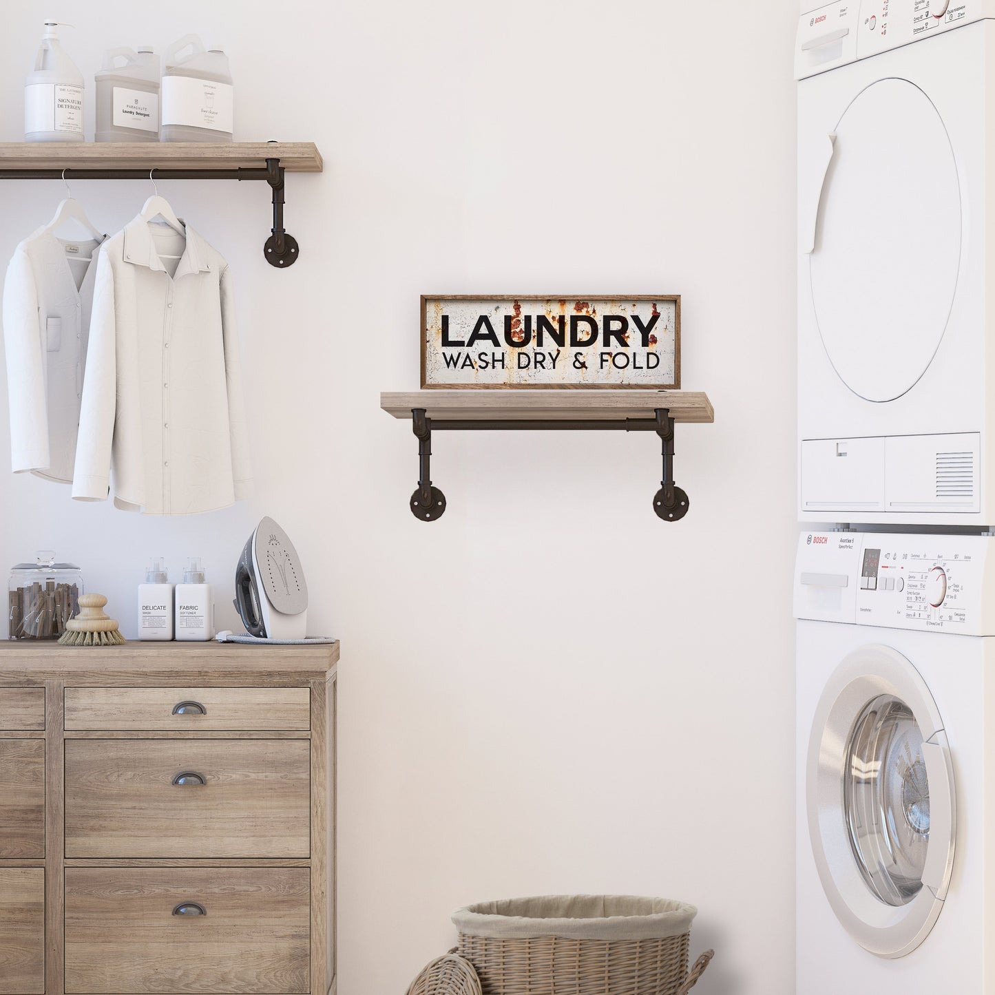 Laundry Wash Dry And Fold White