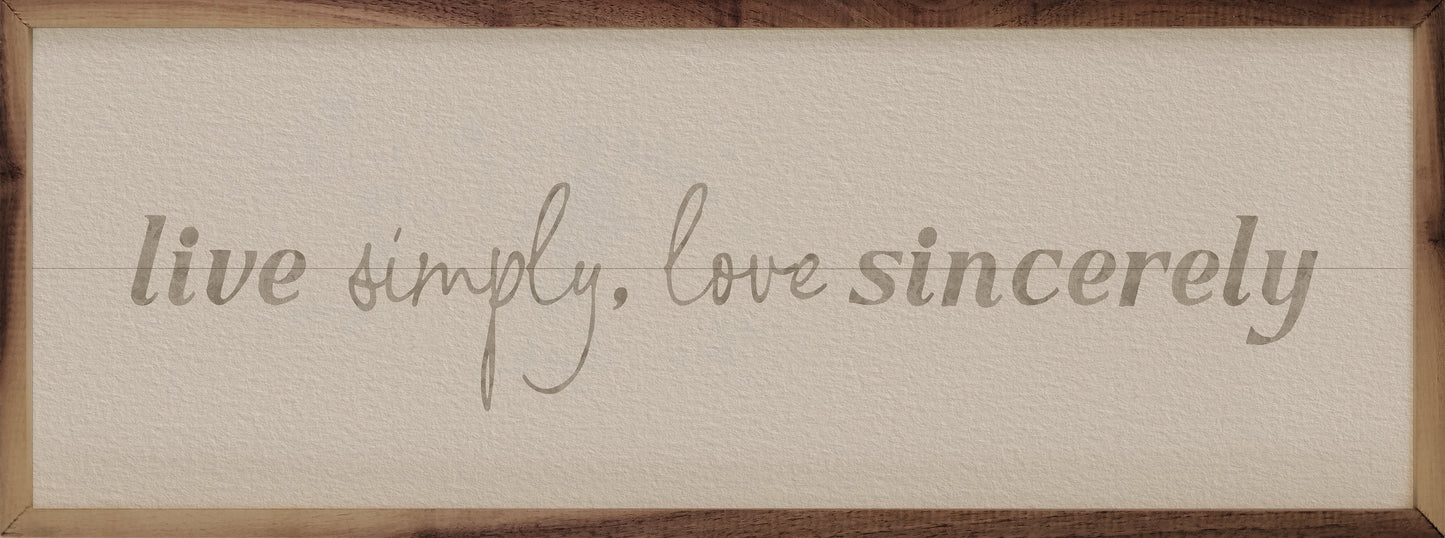 Live Simply