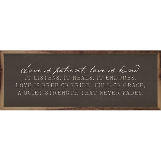 Love Is Patient Gray