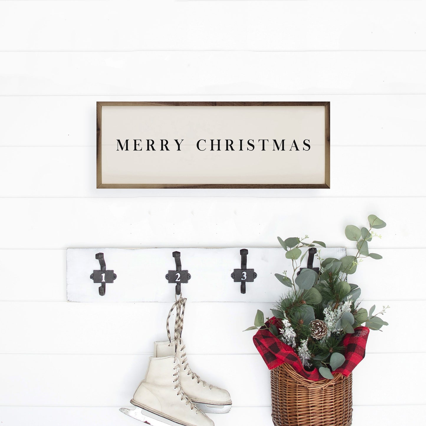 Merry Christmas Caps White