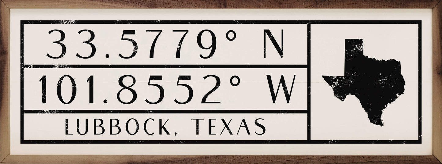 State Coordinates Personalized City State