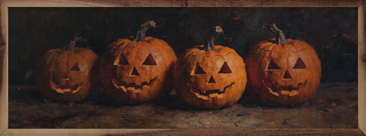 Row Of Jack O Lanterns