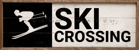 Ski Crossing Skier Whitewash