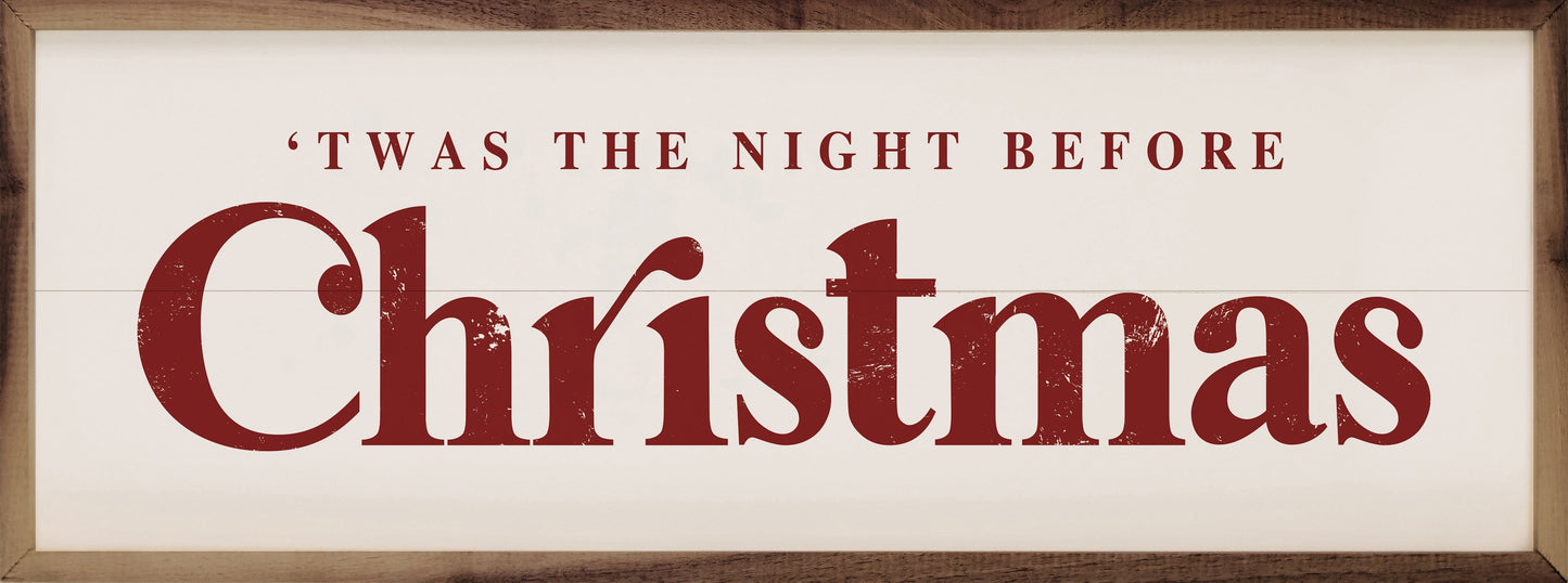Twas The Night Before Christmas Red With White