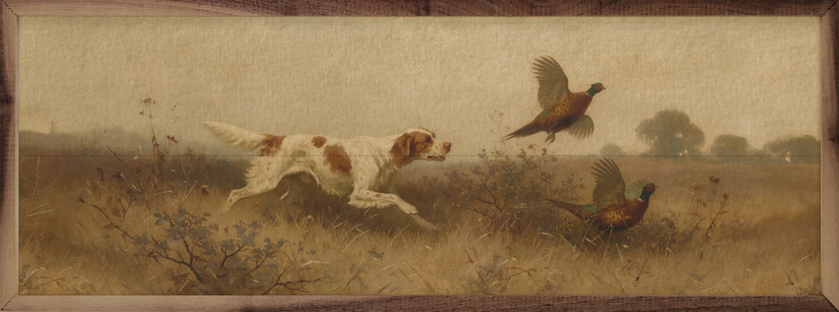 Vintage Bird Dog Pheasant Hunt