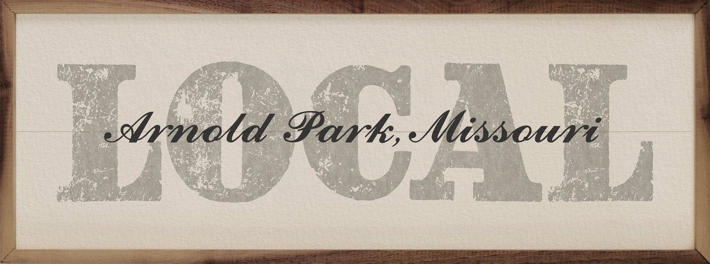Vintage Personalized Hometown Local