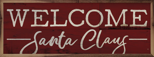 Welcome Santa Claus Red