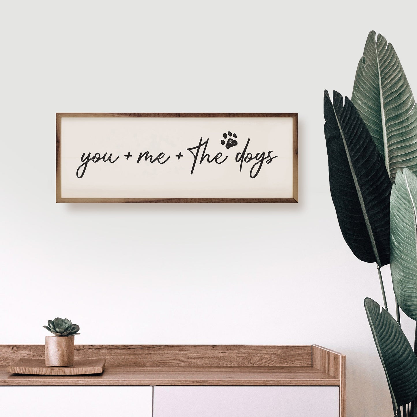 You Plus Me Plus The Dogs Paw White