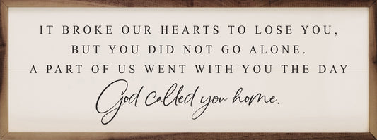 God Called You Home White